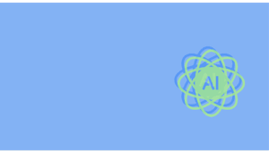 Illustration of interconnected loops around the letters “AI,” representing artificial intelligence in digital communication.