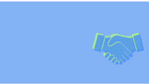 Illustration of a handshake, symbolizing partnership and collaboration.