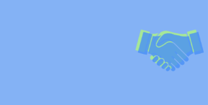Illustration of a handshake, symbolizing partnership and collaboration.